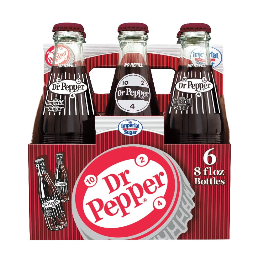 Dr Pepper Made with Sugar Soda, 8 Fl. Oz., 6 Count