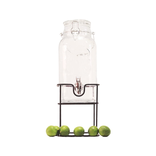 Vitrolero Dispensador De Vidrio Para Bebidas Frasco Con Base Decor Home Vitrolero dispensador 3.8L