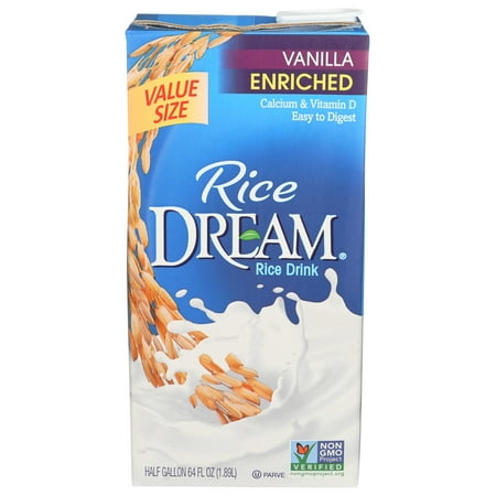 Rice Dream Rice Drink, Enriched Vanilla, 64 Oz (Pack of 8)