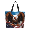 thumbnail image 1 of Balery Cartoon Bald Eagle USA Bolsa Tote Estilo Estético con Cremalleras, Bolsa de Hombro, Bolsa de Compras Grande y Plegable, 1 of 8