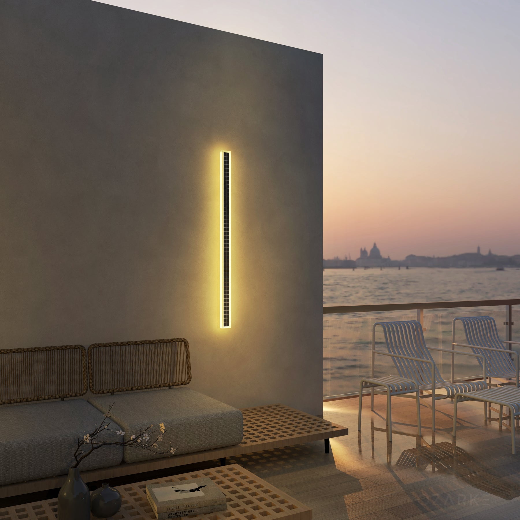 Ozarke Immense Built-in Solar Outdoor Light - Weather Resistant Solar Powered IP65/IP67 Rating - 60 Inches