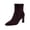 Chocolate, variant on Giana Womens High Heel Ankle Boots, Square Toe Vegan Suede Mid Block Heel Dress Booties for Office