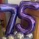 thumbnail image 4 of Globo Kelfuoya, 40 cm, color morado, número 27, lámina de mylar, helio, 4 of 6