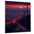 thumbnail image 2 of Designart "delicate City Nights II" Cityscapes Metal Art Living Room, 2 of 5