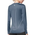 thumbnail image 4 of Baleaf Women's Long Sleeve Shirts Sun Protection Activewear Running Tops Grey XL, 4 of 7