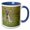 Blue/White, variant on 3drose, Black-tailed Jackrabbit, Lepus Californicus, Welder Flats, Texas, 11oz Two-tone Yellow Mug