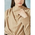 thumbnail image 5 of FOCALOOK Long Gold Plated Necklace for Women Y Lariat Necklace Vertical Bar Pendant Stainless Steel Simple Trendy Chain Jewelry, 5 of 8