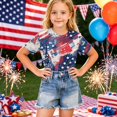 thumbnail image 5 of Grblisyd 4th of July Girls T Shirts Red White Blue Kids Summer Tops Crewneck Short Sleeve Patriotic Graphic Tees 7-8 Years, 5 of 6