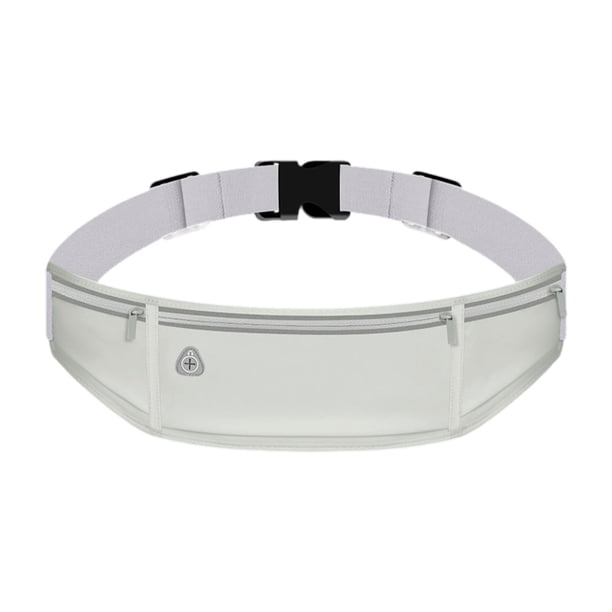 Riñonera para correr, riñonera para hombres y mujeres, riñonera impermeable para hacer ejercicio, soporte para teléfono para caminar al aire libre Gris