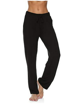 UHUYA Women Yoga Pants Athletic Pants Casual Solid Pants Mid Waist Loose  Long Pants Yoga Pants Navy S 