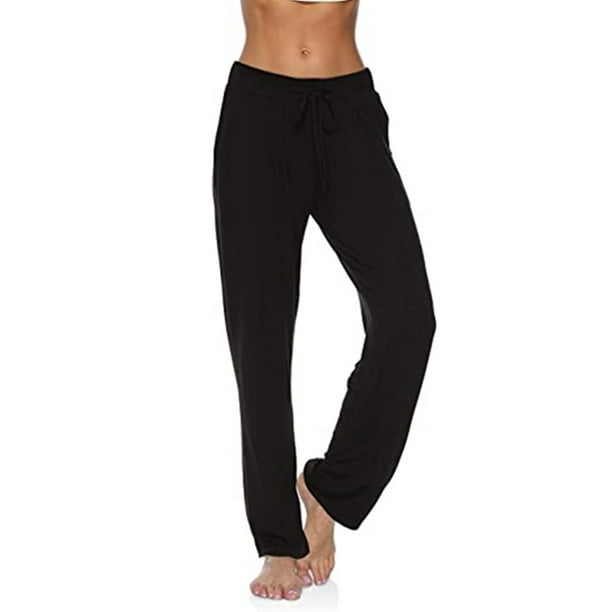 Elastic Waist Yoga Pants Drawstring Loose Casual Sports Athletic Works