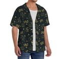 thumbnail image 2 of Kdxio Men's Hawaiian Shirt for Men Short Sleeve Shirt Golden line fox Summer Casual Holiday Beach Button Down T-Shirts, 2 of 5
