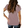 thumbnail image 3 of Lucakuins, camisetas de manga corta para mujer, blusa informal de moda de Color sólido, Tops holgados de verano, ropa de calle Lucakuins moda, 3 of 5