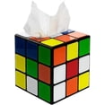 thumbnail image 1 of Plastic Magic Cube Tissue Box Cover, Holder for Square Tissue Boxes with Magnetic Lock, Multi Color, 1 of 1