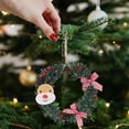 thumbnail image 6 of Tarmeek Mini Christmas Wreath Decorations, Small Wreaths Farmhouse Decoration Artificial Hanging Garlands for Front Door Window Chair Wall, 6 of 6