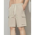 thumbnail image 3 of ASUDESIRE 3 Pack Men's Cargo Shorts Elastic Waistband Drawstring Casual Shorts 4 Pockets Classic Fit, 3 of 6