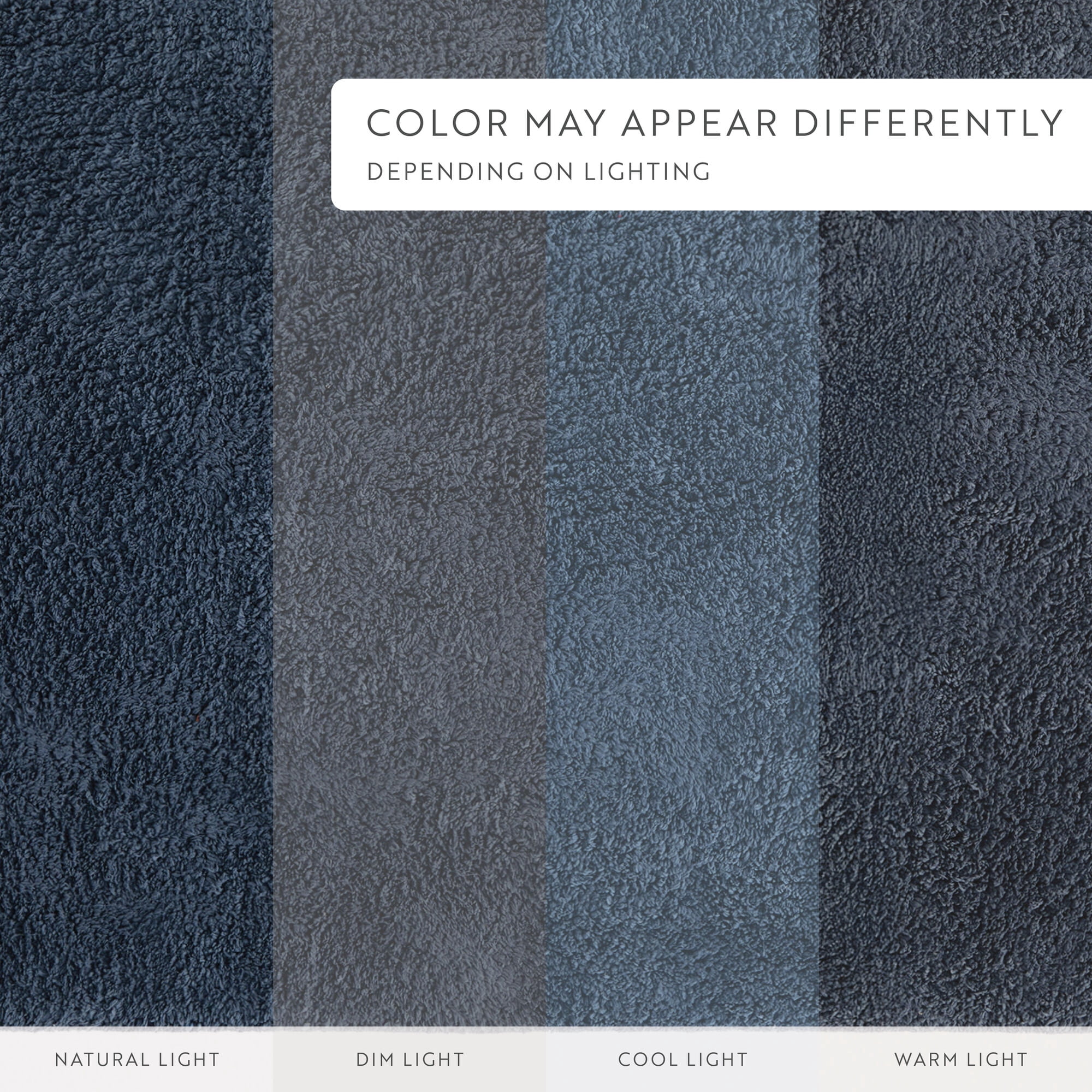 Noble Linens Reversible Dual-Texture Cotton Bath Mat, 24 in x 17 in, Navy