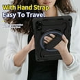thumbnail image 2 of 3in1 Rotating Stand Case for Xiaomi Redmi Pad Pro/Xiaomi Poco Pad 12.1 inch 2024 with Hand/Shoulder Strap, Shockproof Rugged, Black, 2 of 7