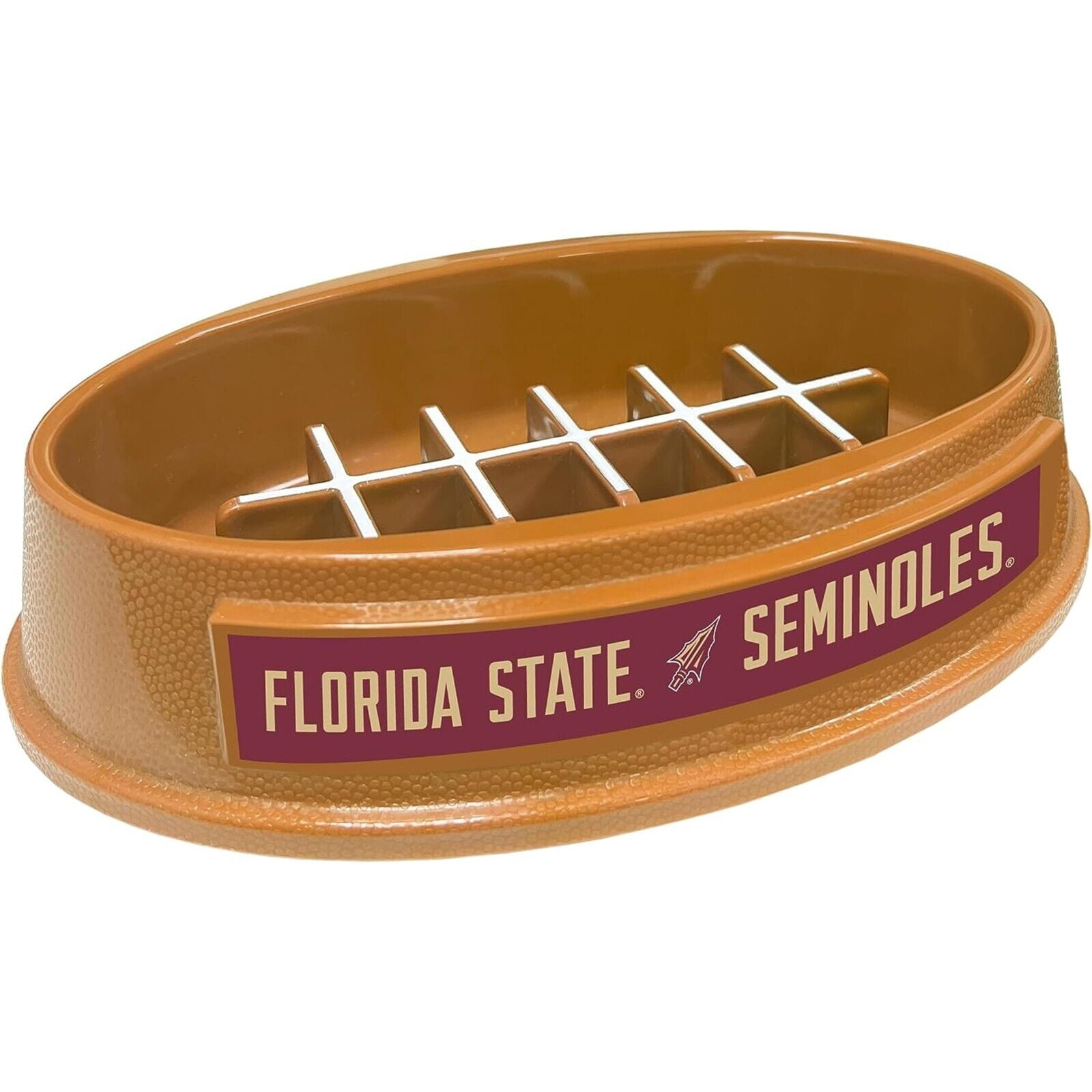 Pets First NCAA Florida State Seminoles Super-Bowl Slow Feeder Bowl for Dogs and Cats with Non-Slip Mat
