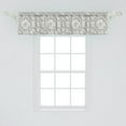 thumbnail image 2 of Geometric Window Valance, Stone Look Abstract Print of Historical Shapes from Past Times, Curtain Valance for Kitchen Bedroom with Rod Pocket, 54" X 18", Coconut Pale Grey and Ivory, by Ambesonne, 2 of 2