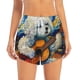 thumbnail image 2 of Balery Dog Guitar Starry Night Pantalones cortos deportivos para mujer con forro y dos bolsillos, elásticos, para entrenamiento, gimnasio, yoga-Small, 2 of 7