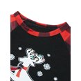 thumbnail image 6 of KelaJuan Matching Family 2PCS Pajamas Set, Cute Elk Print Raglan Plaid Long Sleeves Crew Neck Tops Elasticated Trousers Sleepwear, 6 of 6