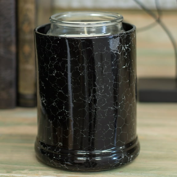 Black Marble Ceramic Stoneware Electric Jar Candle Warmer