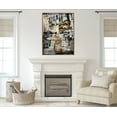 thumbnail image 6 of Kate and Laurel Sylvie Beaded Starry Night 3 Vintage Framed Canvas Wall Art by Leah Nadeau, 31.5x41.5 Gold, Modern Abstract Colorful Art for Wall, 6 of 7