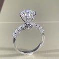 thumbnail image 2 of EOEMY 925 Sterling Silver Round Aaa Zircon Rings Women Man Wedding Jewelry Size 6-10-6, 2 of 2