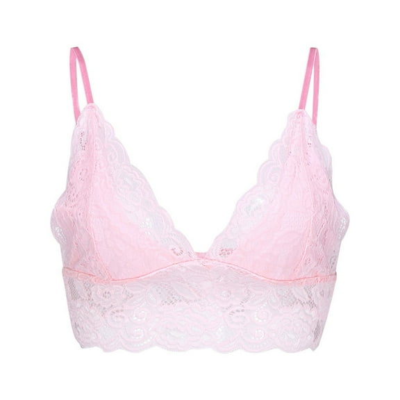 Hrsba Lace Bra,Soft Breathable Contoured Support Lightweight Everyday Bras for Women