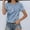 W-Light Blue, variant on Adeawade T Shirts For Women Crewneck Short Sleeve Tops Solid Color Fashion Tee Clothes Xl Black