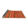 thumbnail image 2 of Ahgly Company Indoor Square Abstract Orange Modern Area Rugs, 5' Square, 2 of 4