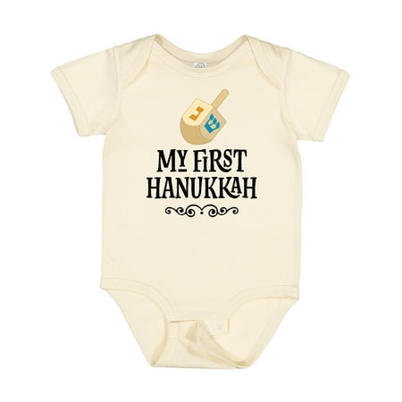 

Inktastic My 1st Hanukkah Dreidel Gift Baby Boy or Baby Girl Bodysuit