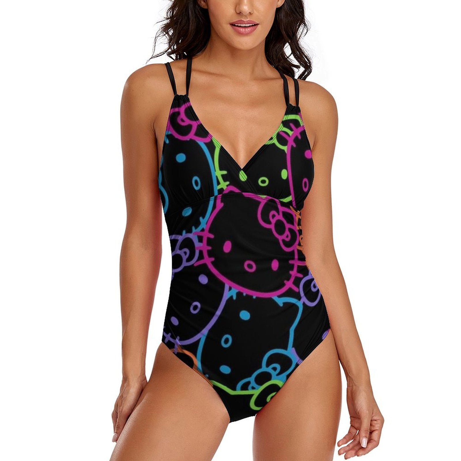 Super Mario Womens One-Pieces Swimsuit Sexy CirssCross Swimwear