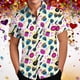 thumbnail image 1 of Ceisia Men's Regular Loose Short-Sleeve Mardi Gras Themed Shirt Carnival Element Print Spring Summer Shirt Gift, 1 of 6