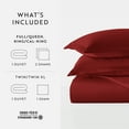 thumbnail image 3 of Ultra Soft & Breathable - Duvet Cover Set - Full/Queen Burgundy Bedding by Comfort Canopy, 3 of 11