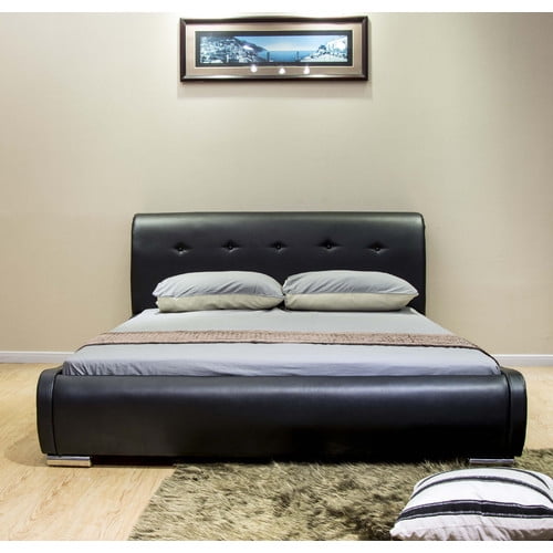 Greatime B1048 Modern Platform Bed, California King, Black