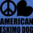 thumbnail image 2 of CafePress - FIN Peace Love Eskimo Dog - Cute Infant Baby Football Bodysuit, 2 of 3