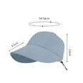 thumbnail image 2 of Sombrero de 54-58cm con circunferencia ajustable parasol, sombrero con protección solar para mujer, sombrero para el sol transpirable de secado rápido antiultravioleta de verano, 2 of 5