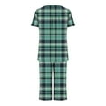 thumbnail image 5 of Tnhcen Women's Short Sleeve Pajamas Set Round Neck Nightwear with Capri Pants Soft Pjs Set Homewear S-3XL, 5 of 6