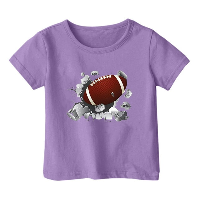 HVOBBTY T-shirt Décontracté à Manches Courtes pour Tout-Petits, T-shirt Décontracté Ample à Manches Courtes Col Rond Confortable pour Adultes Violet, 9 Ans