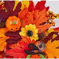 thumbnail image 4 of EUDIDV Creepy Tabletop Decor Thanksgiving Wreath Decoration Berry Maple Leaf Solid Color Wreat Halloween Figurines, 4 of 5