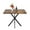 Brown, variant on 38.6" Square Dining Table for 4, Kitchen Table with Marble-Color Tabletop, Paproos Dining Room Table, Dinner Table with Metal Legs for Kitchen, Dining Living Room, White(Only Table)
