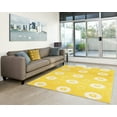 thumbnail image 2 of Prisma Karma Yellow Area Rug 53"x76" Solid Color Faux Silk Design Modern, 2 of 3