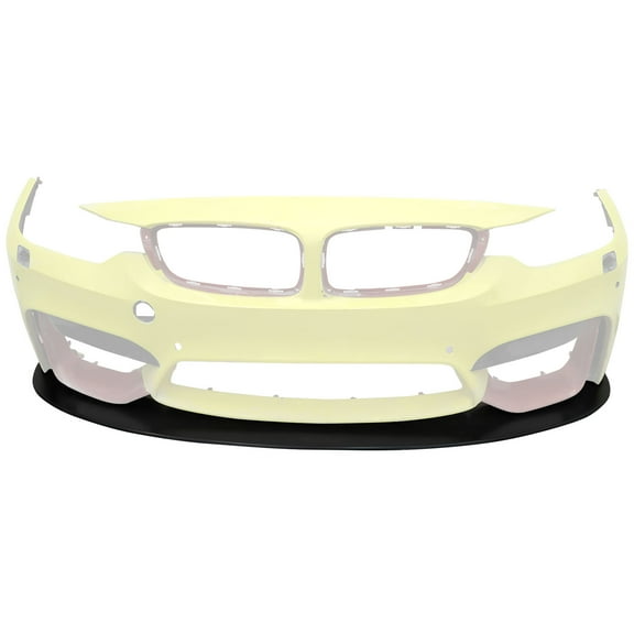 Ikon Motorsports Front Bumper Lip Compatible with 2015-2020 BMW F80 M3 F82 M4 Unpainted Black PU Polyurethane Air Dam Chin Spoiler Protector Splitter