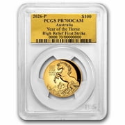 2026 AUS 1 oz Gold Lunar Horse PR-70 PCGS HR FS, Gold Label