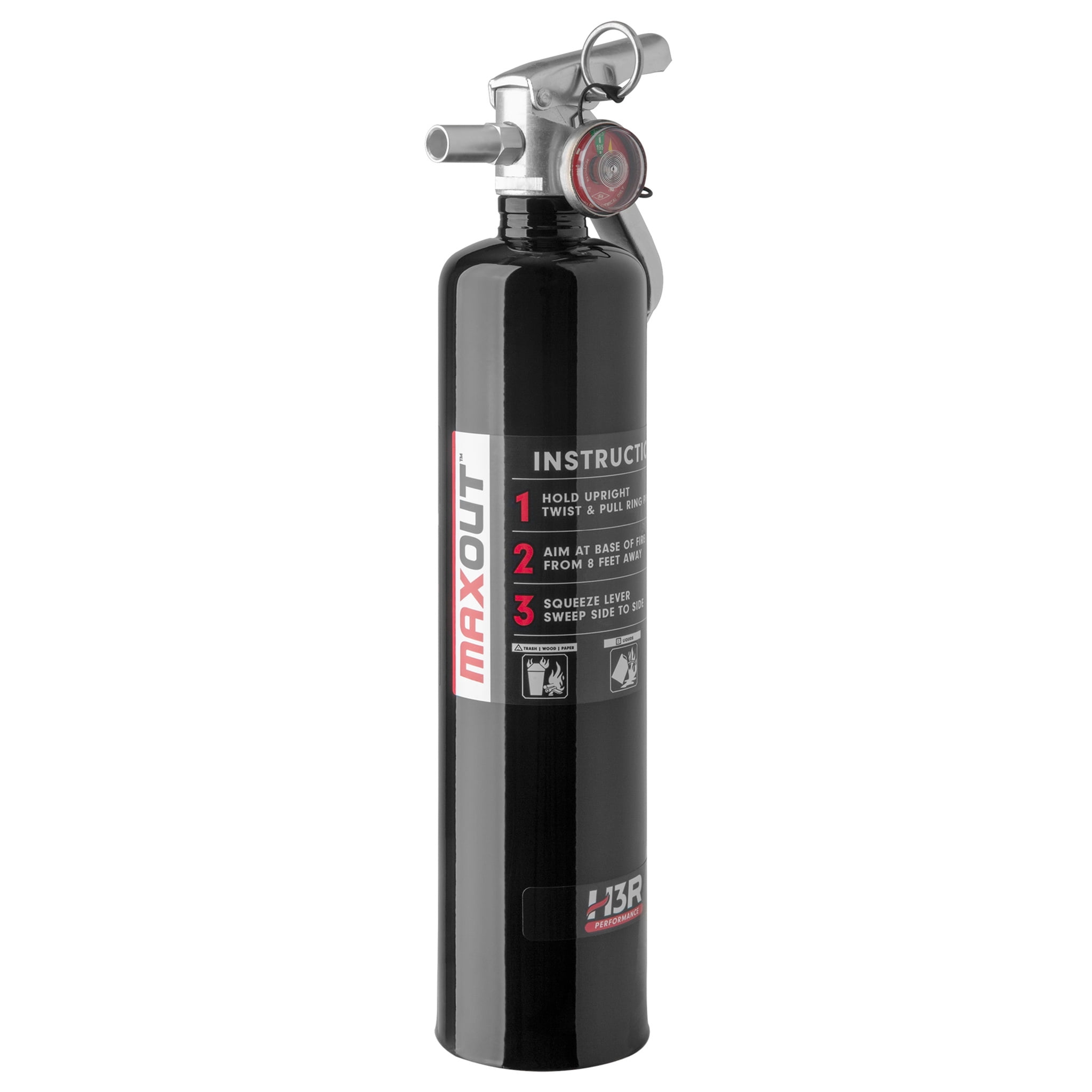 H3R Performance MaxOut Dry Chemical Car Fire Extinguisher - 2.5 lb. Black