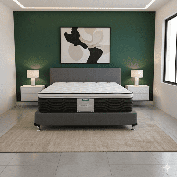 Colchón Dom Individual Restonic Random + Box + 2 Almohadas + Protector