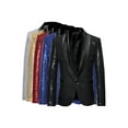thumbnail image 4 of Genuiskids Men's Shiny Sequin Blazer Luxury Slim Fit Floral Party Dress Suit Stylish Dinner Jacket Wedding Club Banquet Business Blazer Coats Prom Tuxedo, 4 of 4