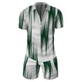 thumbnail image 2 of Vedolay Short Sets Men 2 Piece Outfits Vacation Mens Hawaiian Shirts Sets 2 Piece Beach Attire Tropical Aloha Print Outfit,White XL, 2 of 3